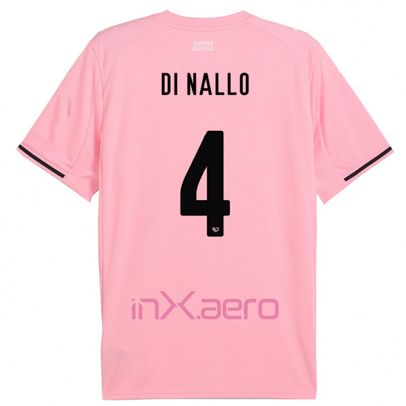 Danxen Kinderen Federico Di Nallo #4 Roze Zwart Thuisshirt Thuistenue 2025/26 T-Shirt België