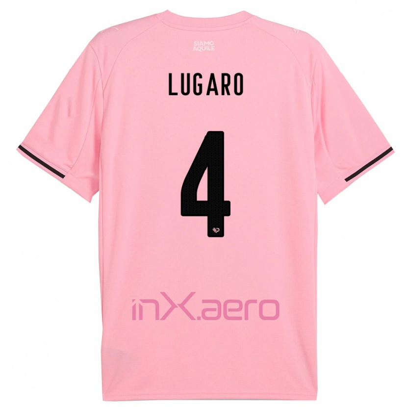 Danxen Kinderen Lorenzo Lugaro #4 Roze Zwart Thuisshirt Thuistenue 2025/26 T-Shirt België