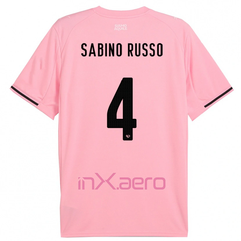 Danxen Kinderen Alessandro Sabino Russo #4 Roze Zwart Thuisshirt Thuistenue 2025/26 T-Shirt België