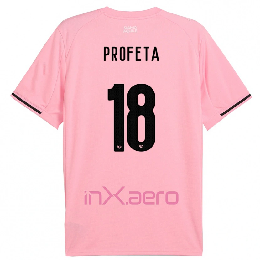 Danxen Kinderen Andrea Profeta #18 Roze Zwart Thuisshirt Thuistenue 2025/26 T-Shirt België