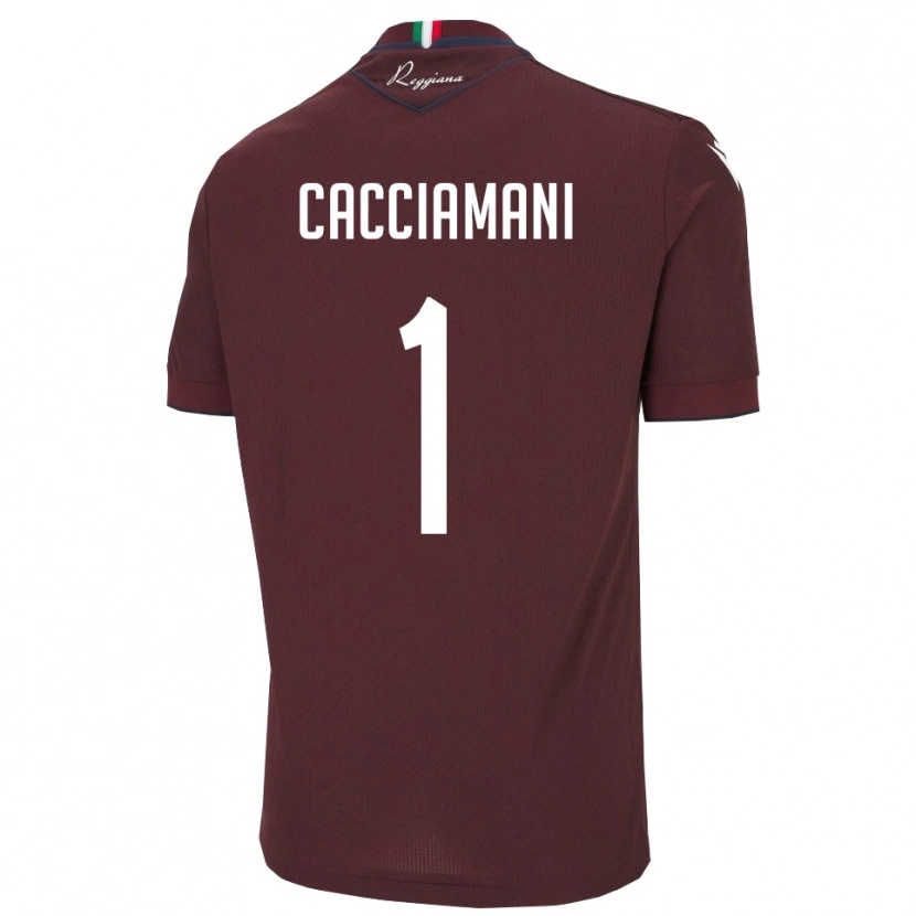 Danxen Kinderen Niccolò Cacciamani #1 Bourgondië Wit Thuisshirt Thuistenue 2025/26 T-Shirt België
