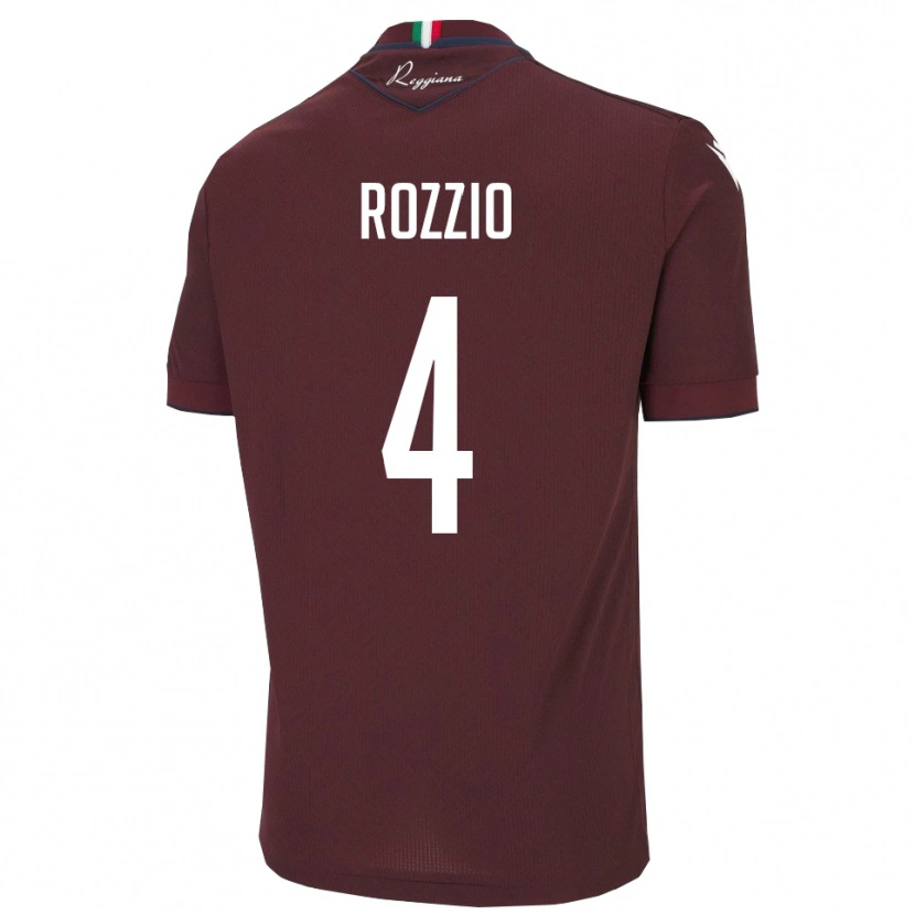 Danxen Kinderen Paolo Rozzio #4 Bourgondië Wit Thuisshirt Thuistenue 2025/26 T-Shirt België