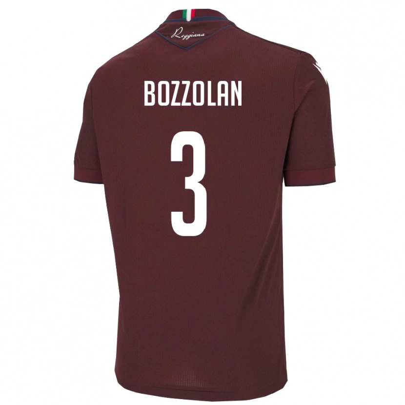Danxen Kinderen Andrea Bozzolan #3 Bourgondië Wit Thuisshirt Thuistenue 2025/26 T-Shirt België