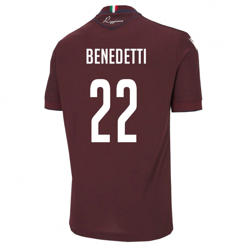 Danxen Kinderen Samuele Benedetti #22 Bourgondië Wit Thuisshirt Thuistenue 2025/26 T-Shirt België
