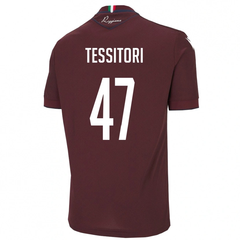 Danxen Kinderen Matteo Tessitori #47 Bourgondië Wit Thuisshirt Thuistenue 2025/26 T-Shirt België