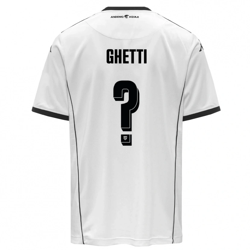Danxen Kinderen Davide Ghetti #0 Wit Zwart Thuisshirt Thuistenue 2025/26 T-Shirt België