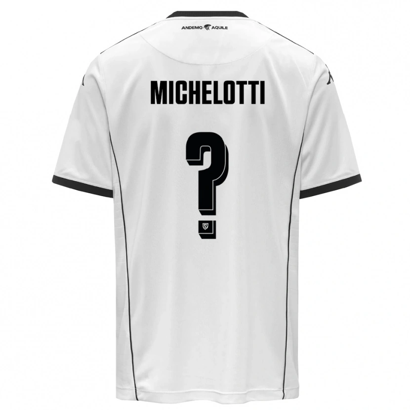 Danxen Kinderen Tommaso Michelotti #0 Wit Zwart Thuisshirt Thuistenue 2025/26 T-Shirt België