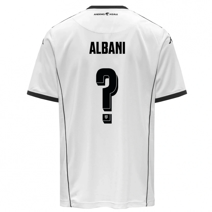Danxen Kinderen Fabio Albani #0 Wit Zwart Thuisshirt Thuistenue 2025/26 T-Shirt België