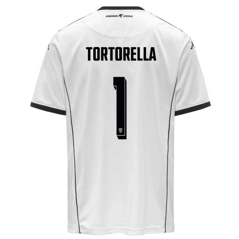 Danxen Kinderen Diego Tortorella #1 Wit Zwart Thuisshirt Thuistenue 2025/26 T-Shirt België