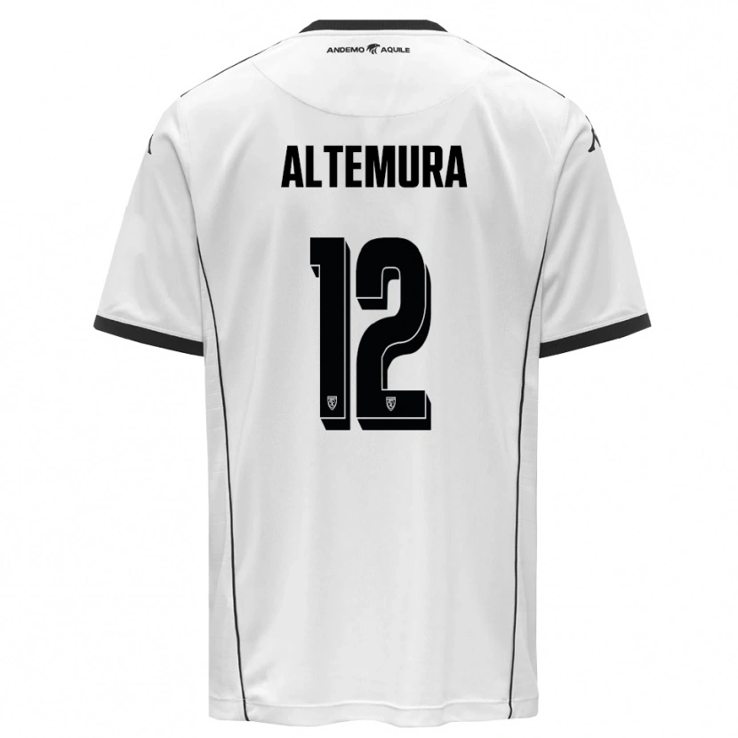 Danxen Kinderen Tommaso Altemura #12 Wit Zwart Thuisshirt Thuistenue 2025/26 T-Shirt België