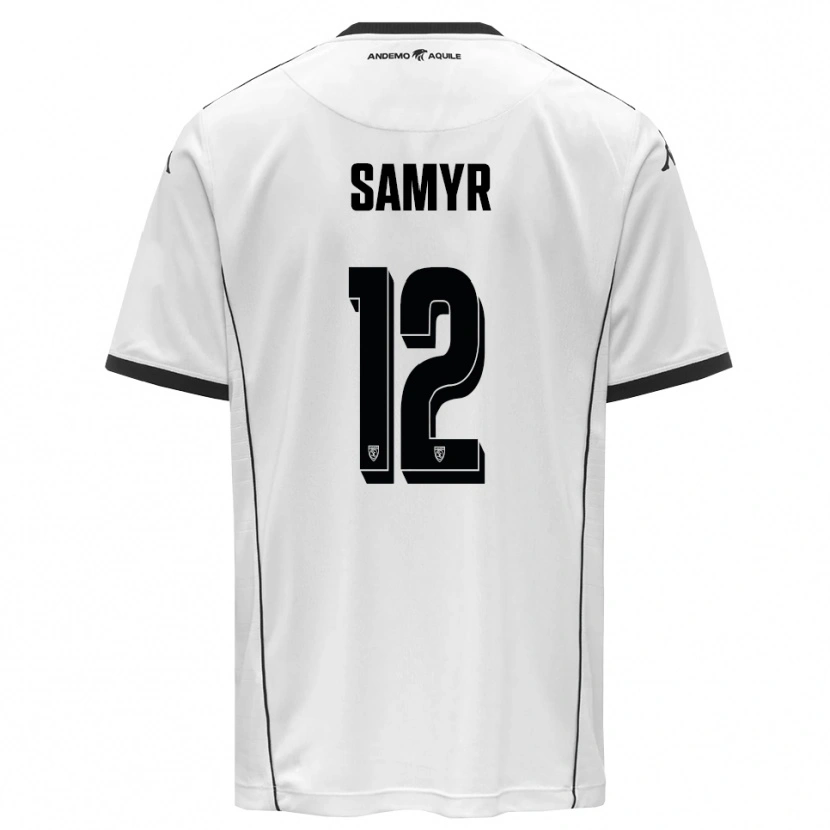 Danxen Kinderen Walid Samyr #12 Wit Zwart Thuisshirt Thuistenue 2025/26 T-Shirt België