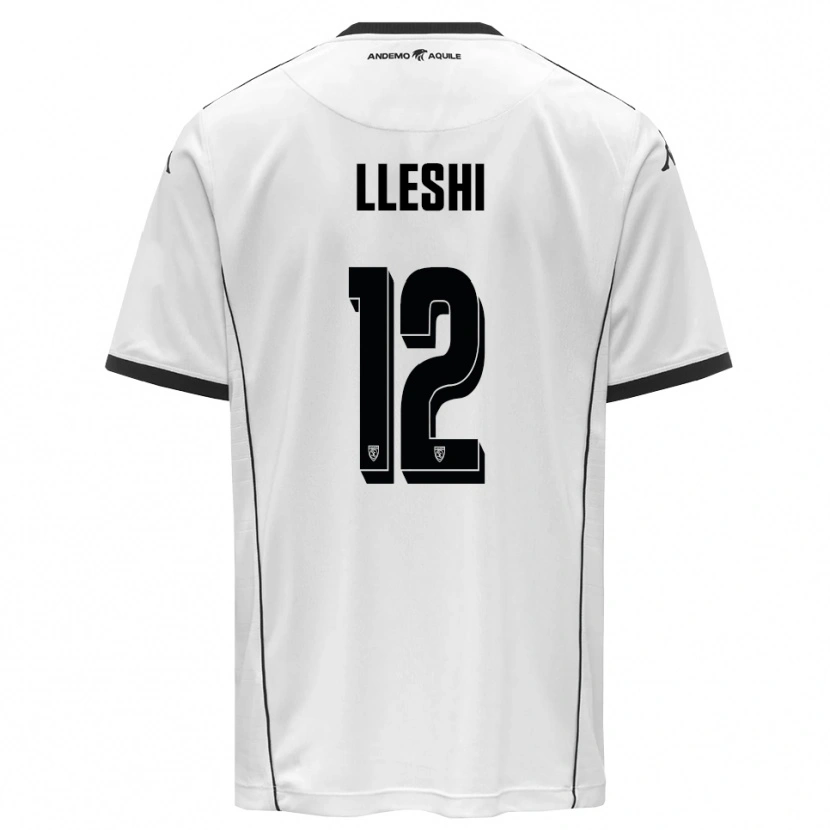 Danxen Kinderen Leonardo Lleshi #12 Wit Zwart Thuisshirt Thuistenue 2025/26 T-Shirt België
