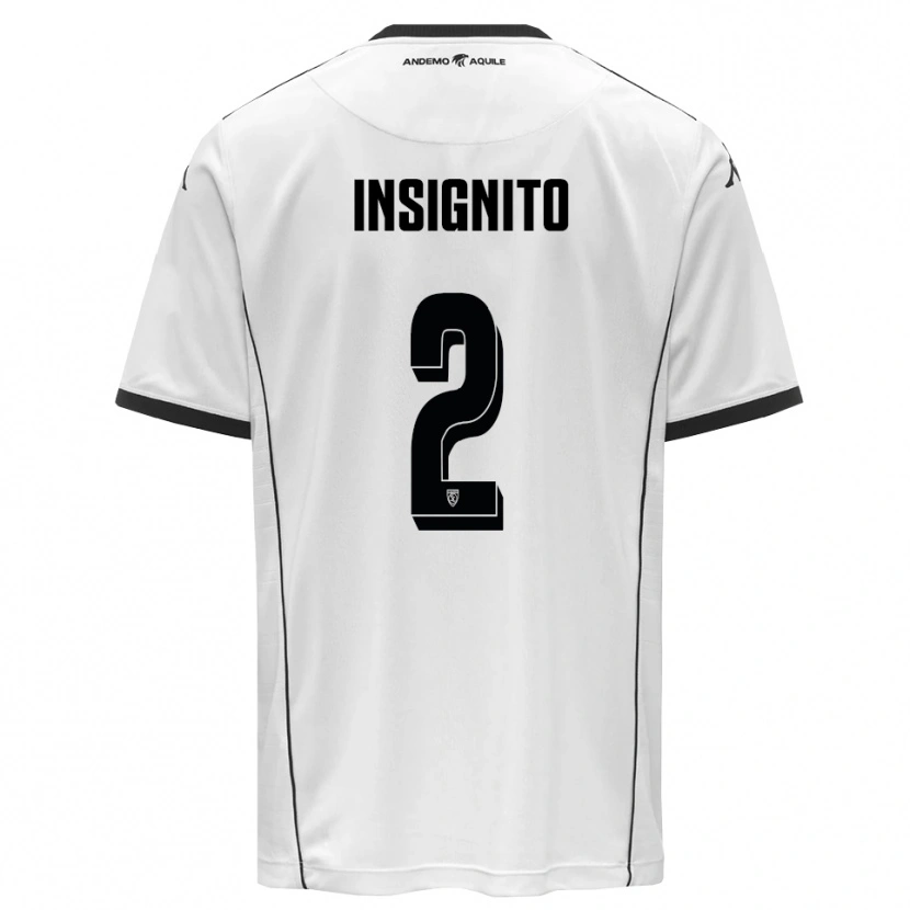 Danxen Kinderen Alessio Insignito #2 Wit Zwart Thuisshirt Thuistenue 2025/26 T-Shirt België