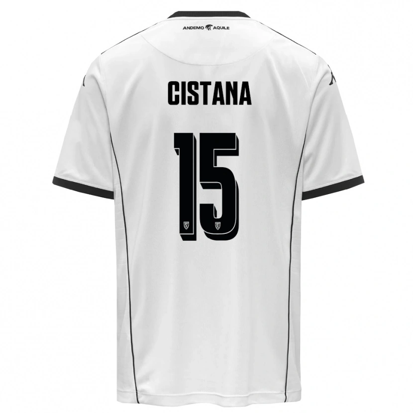 Danxen Kinderen Andrea Cistana #15 Wit Zwart Thuisshirt Thuistenue 2025/26 T-Shirt België