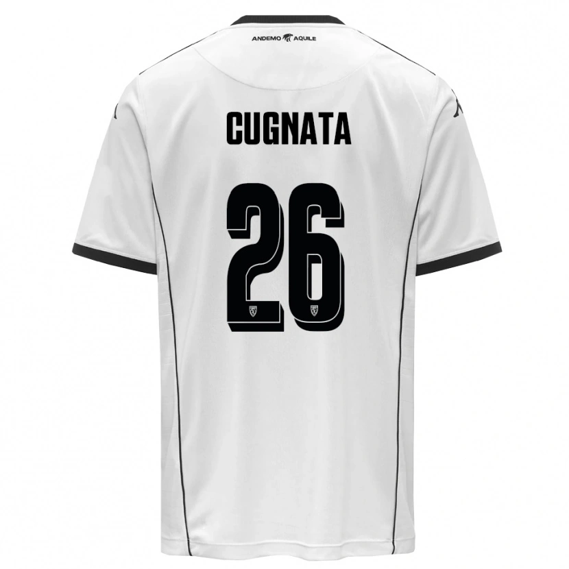 Danxen Kinderen Christian Cugnata #26 Wit Zwart Thuisshirt Thuistenue 2025/26 T-Shirt België
