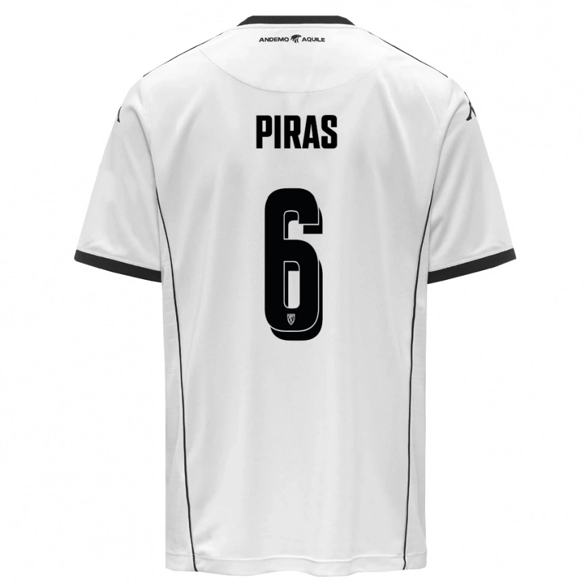 Danxen Kinderen Filippo Piras #6 Wit Zwart Thuisshirt Thuistenue 2025/26 T-Shirt België
