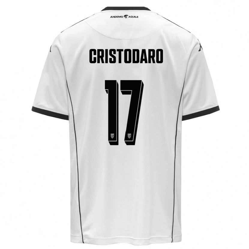 Danxen Kinderen Lorenzo Cristodaro #17 Wit Zwart Thuisshirt Thuistenue 2025/26 T-Shirt België