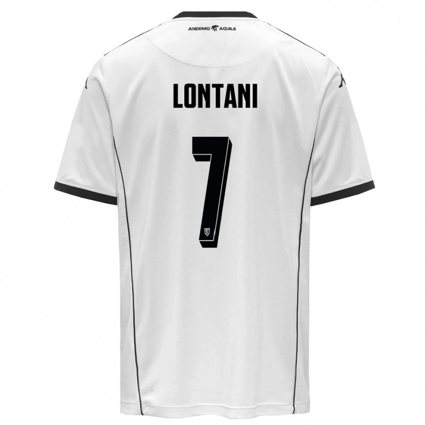 Danxen Kinderen Matteo Lontani #7 Wit Zwart Thuisshirt Thuistenue 2025/26 T-Shirt België