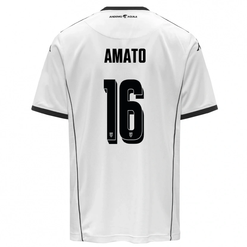 Danxen Kinderen Salvatore Amato #16 Wit Zwart Thuisshirt Thuistenue 2025/26 T-Shirt België