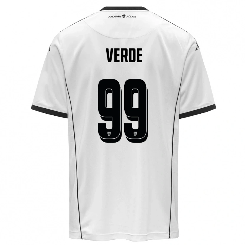 Danxen Kinderen Daniele Verde #99 Wit Zwart Thuisshirt Thuistenue 2025/26 T-Shirt België
