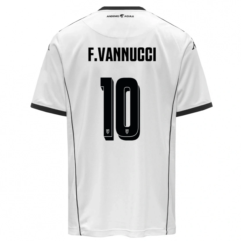 Danxen Kinderen Federico Vannucci #10 Wit Zwart Thuisshirt Thuistenue 2025/26 T-Shirt België