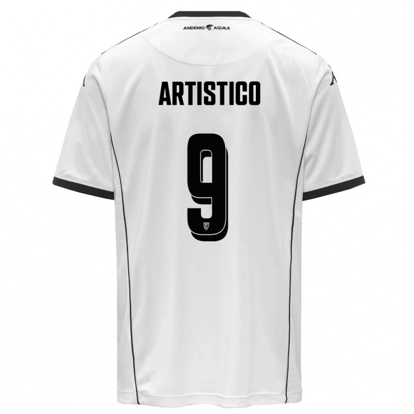 Danxen Kinderen Gabriele Artistico #9 Wit Zwart Thuisshirt Thuistenue 2025/26 T-Shirt België