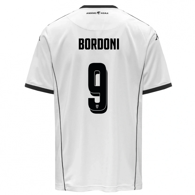 Danxen Kinderen Cristian Bordoni #9 Wit Zwart Thuisshirt Thuistenue 2025/26 T-Shirt België