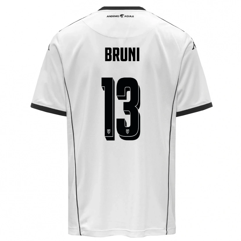 Danxen Kinderen Filippo Bruni #13 Wit Zwart Thuisshirt Thuistenue 2025/26 T-Shirt België