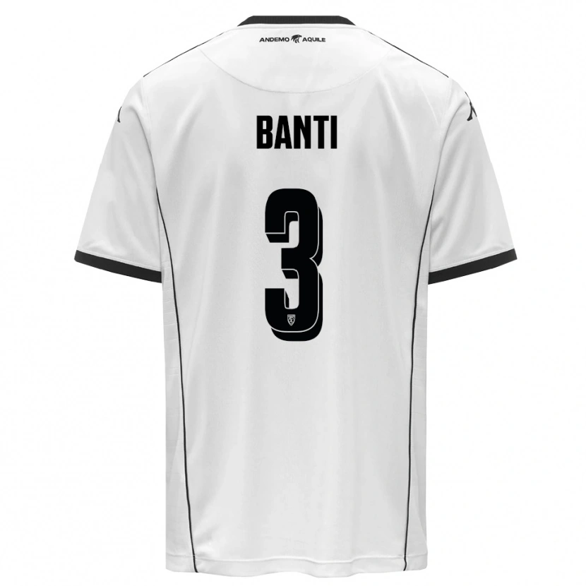 Danxen Kinderen Alessandro Banti #3 Wit Zwart Thuisshirt Thuistenue 2025/26 T-Shirt België
