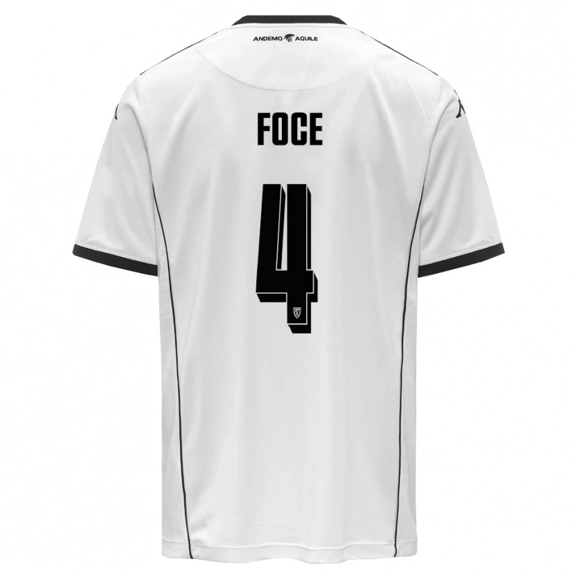Danxen Kinderen Jacopo Foce #4 Wit Zwart Thuisshirt Thuistenue 2025/26 T-Shirt België