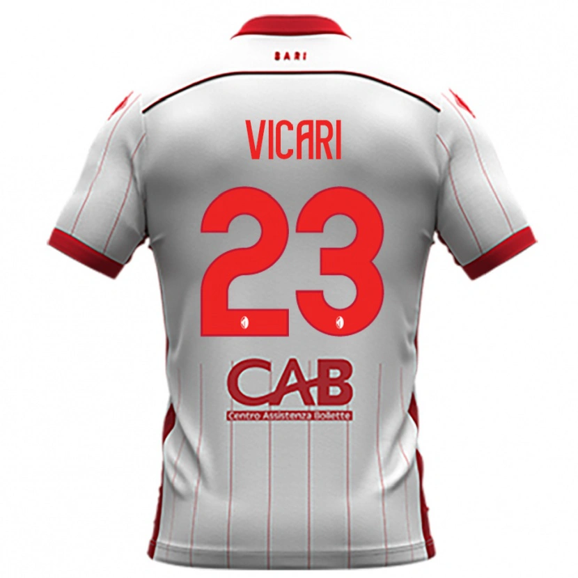 Danxen Kinderen Francesco Vicari #23 Wit Rood Thuisshirt Thuistenue 2025/26 T-Shirt België