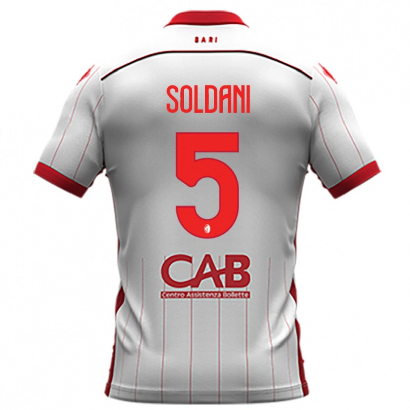 Danxen Kinderen Mauro Soldani #5 Wit Rood Thuisshirt Thuistenue 2025/26 T-Shirt België