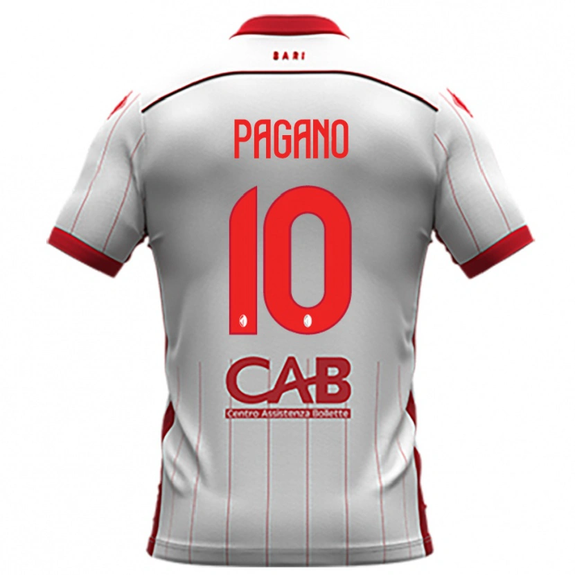 Danxen Kinderen Riccardo Pagano #10 Wit Rood Thuisshirt Thuistenue 2025/26 T-Shirt België
