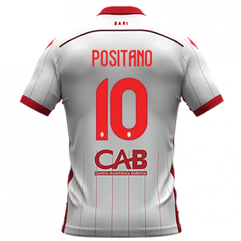 Danxen Kinderen Giuseppe Positano #10 Wit Rood Thuisshirt Thuistenue 2025/26 T-Shirt België