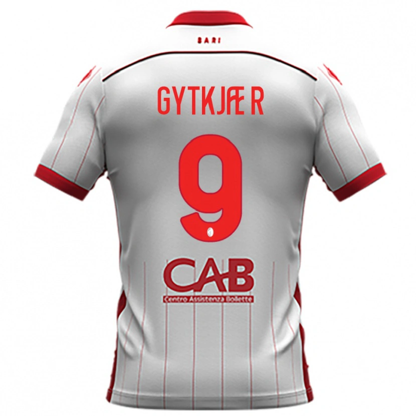 Danxen Kinderen Christian Gytkjær #9 Wit Rood Thuisshirt Thuistenue 2025/26 T-Shirt België