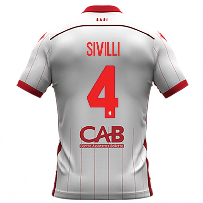 Danxen Kinderen Federico Sivilli #4 Wit Rood Thuisshirt Thuistenue 2025/26 T-Shirt België