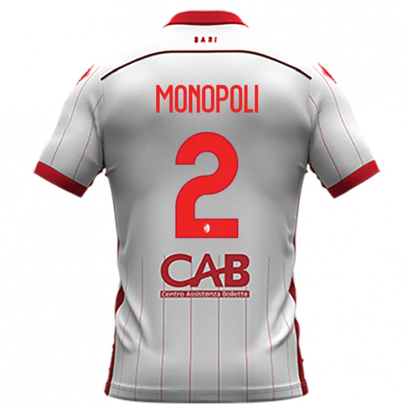 Danxen Kinderen Tommaso Monopoli #2 Wit Rood Thuisshirt Thuistenue 2025/26 T-Shirt België