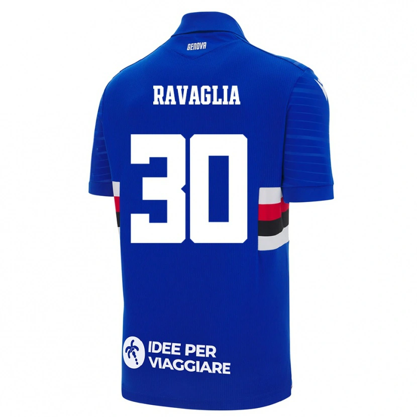 Danxen Kinderen Nicola Ravaglia #30 Blauw Wit Thuisshirt Thuistenue 2025/26 T-Shirt België