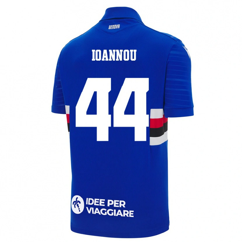 Danxen Kinderen Nikolas Ioannou #44 Blauw Wit Thuisshirt Thuistenue 2025/26 T-Shirt België