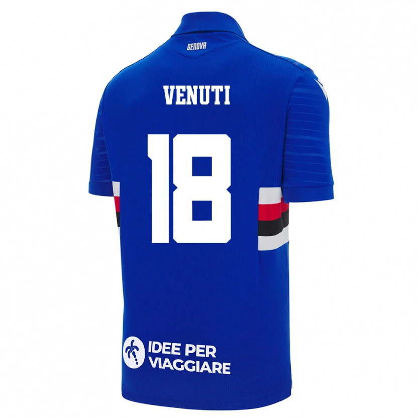 Danxen Kinderen Lorenzo Venuti #18 Blauw Wit Thuisshirt Thuistenue 2025/26 T-Shirt België