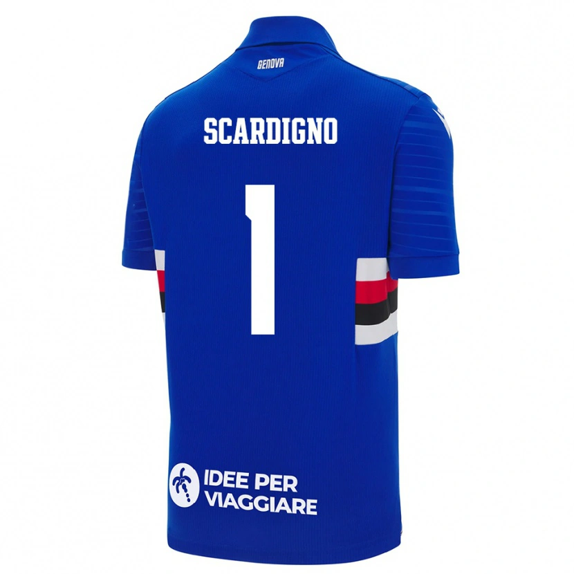 Danxen Kinderen Nicholas Scardigno #1 Blauw Wit Thuisshirt Thuistenue 2025/26 T-Shirt België