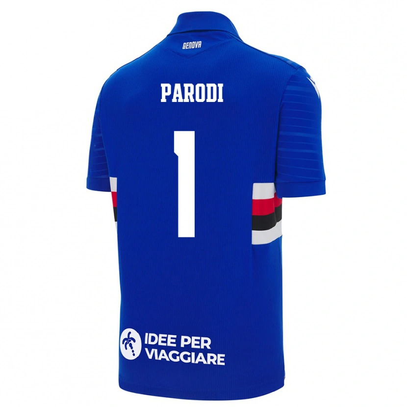 Danxen Kinderen Alessio Parodi #1 Blauw Wit Thuisshirt Thuistenue 2025/26 T-Shirt België