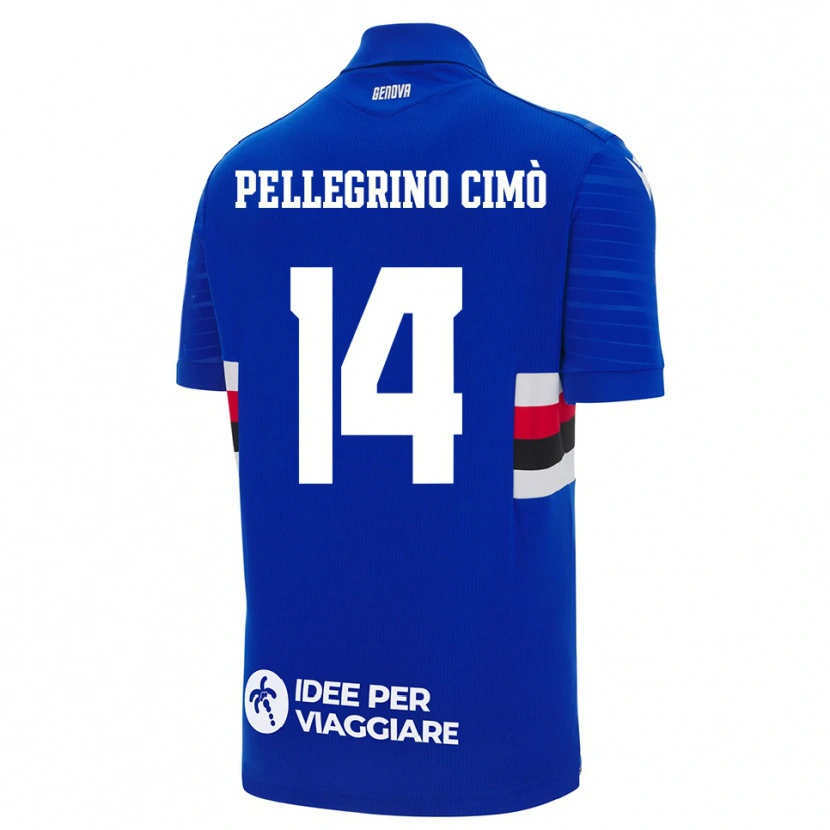 Danxen Kinderen Giada Pellegrino Cimò #14 Blauw Wit Thuisshirt Thuistenue 2025/26 T-Shirt België