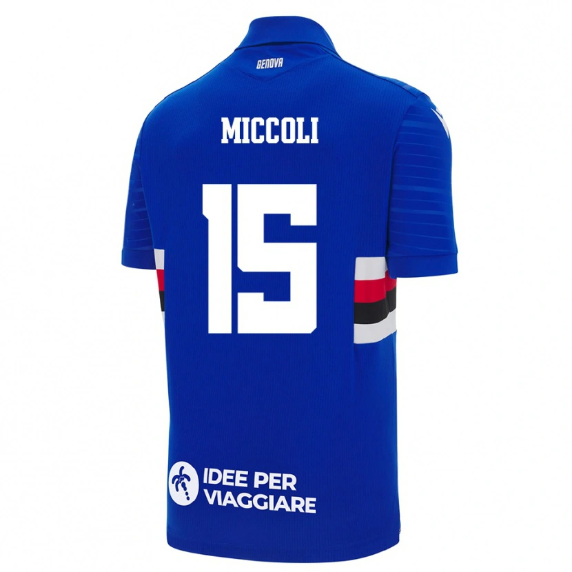 Danxen Kinderen Diego Miccoli #15 Blauw Wit Thuisshirt Thuistenue 2025/26 T-Shirt België