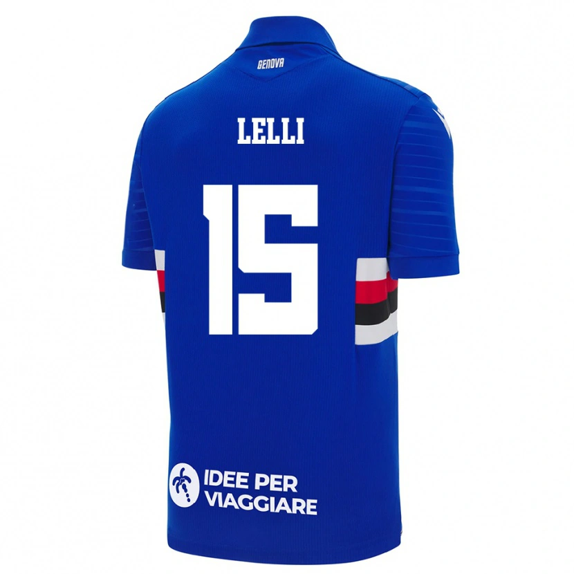 Danxen Kinderen Gabriele Lelli #15 Blauw Wit Thuisshirt Thuistenue 2025/26 T-Shirt België