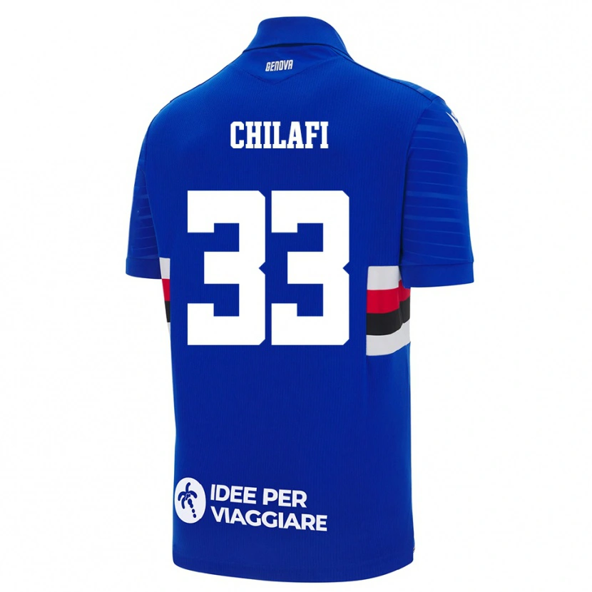 Danxen Kinderen Ardijan Chilafi #33 Blauw Wit Thuisshirt Thuistenue 2025/26 T-Shirt België