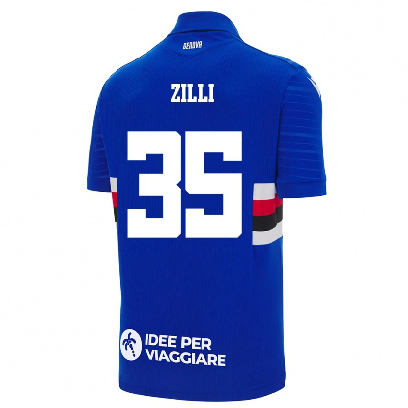 Danxen Kinderen Elisa Zilli #35 Blauw Wit Thuisshirt Thuistenue 2025/26 T-Shirt België