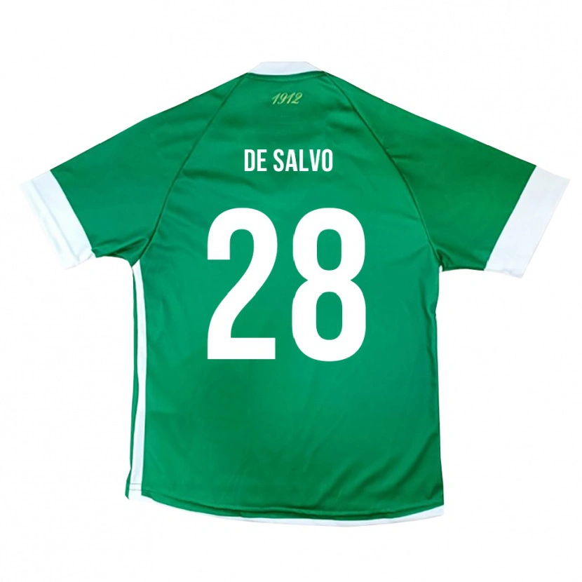 Danxen Kinderen Ugo De Salvo #28 Groen Wit Thuisshirt Thuistenue 2025/26 T-Shirt België