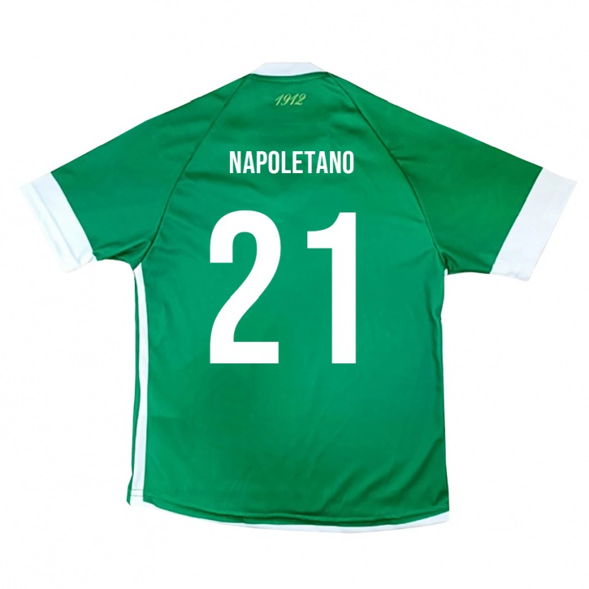 Danxen Kinderen Jordan Napoletano #21 Groen Wit Thuisshirt Thuistenue 2025/26 T-Shirt België