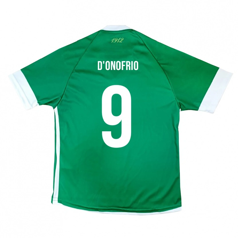 Danxen Kinderen Saverio D'onofrio #9 Groen Wit Thuisshirt Thuistenue 2025/26 T-Shirt België